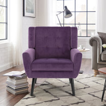 Purple fabric online chair